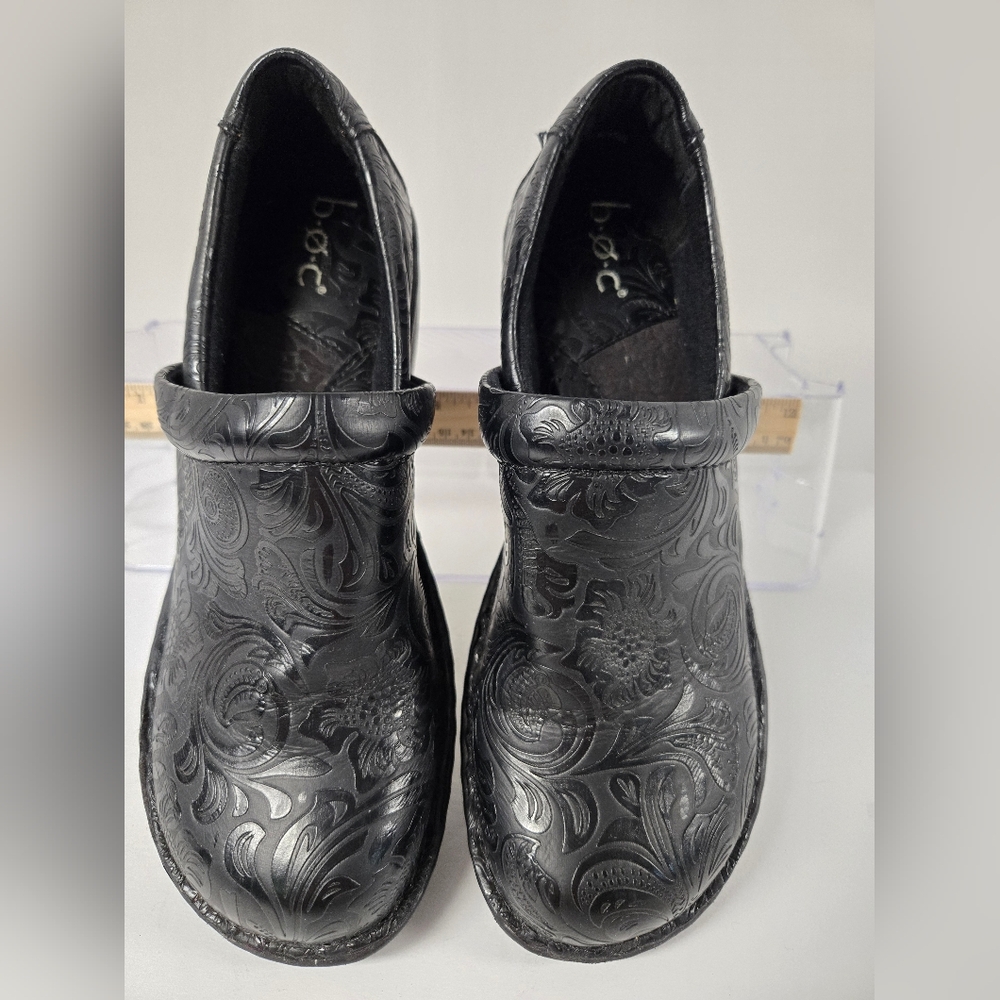 BOC Women's Black Embossed Mules